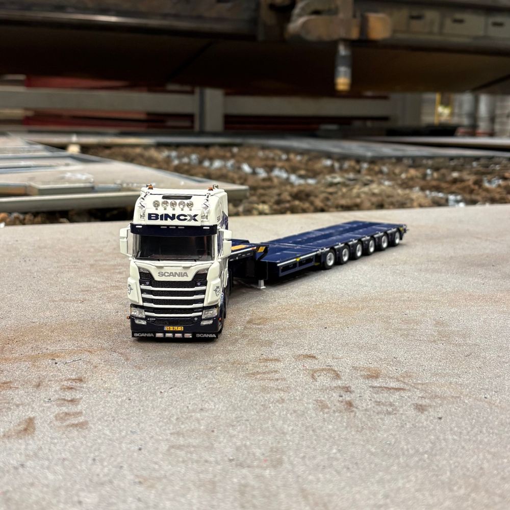 Scania Bincx vrachtwagen met trailer – WSI Models schaalmodel transportminiatuur